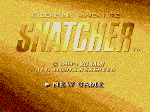 Snatcher title screen for Sega CD